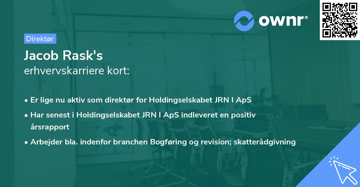 Jacob Rask's erhvervskarriere kort