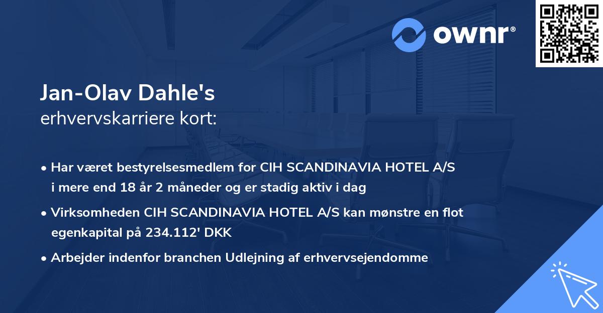 Jan-Olav Dahle's erhvervskarriere kort