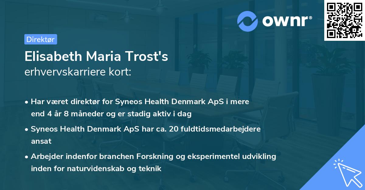 Elisabeth Maria Trost's erhvervskarriere kort