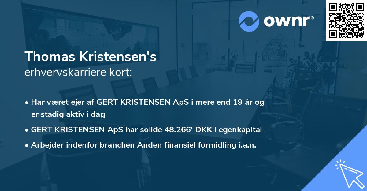 Thomas Kristensen's erhvervskarriere kort