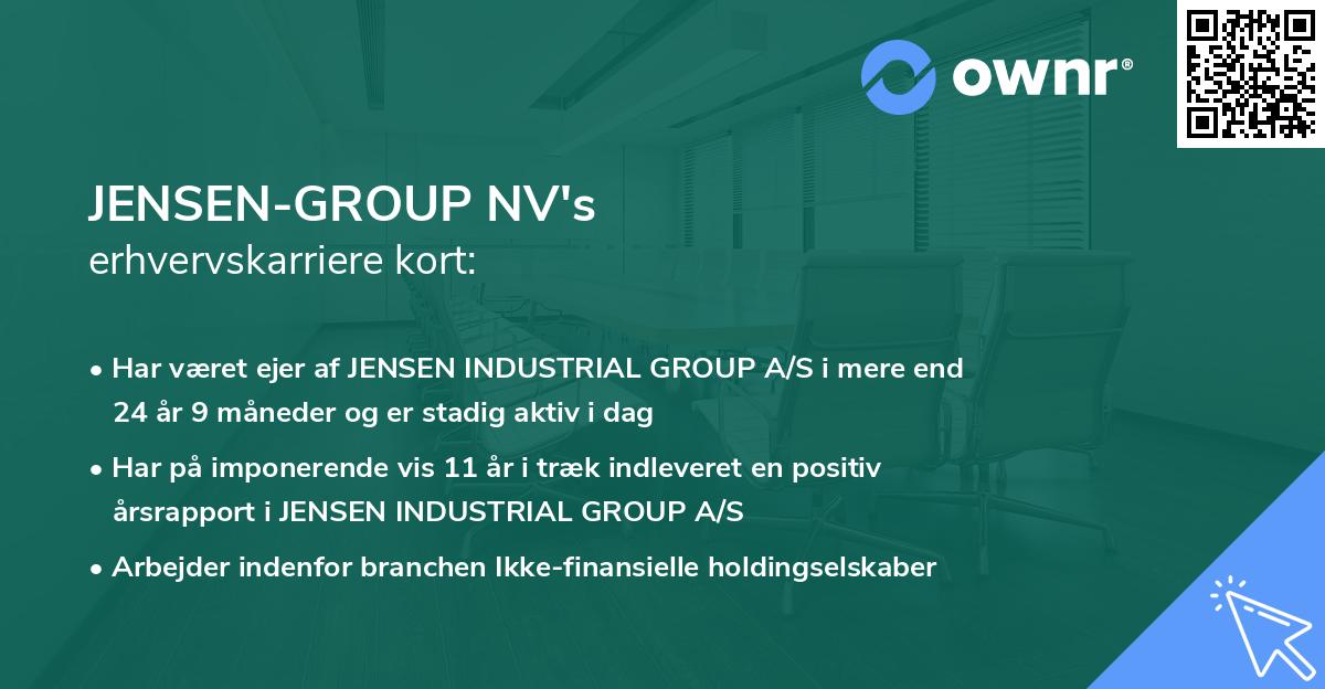 JENSEN-GROUP NV's erhvervskarriere kort