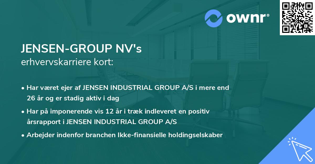 JENSEN-GROUP NV's erhvervskarriere kort