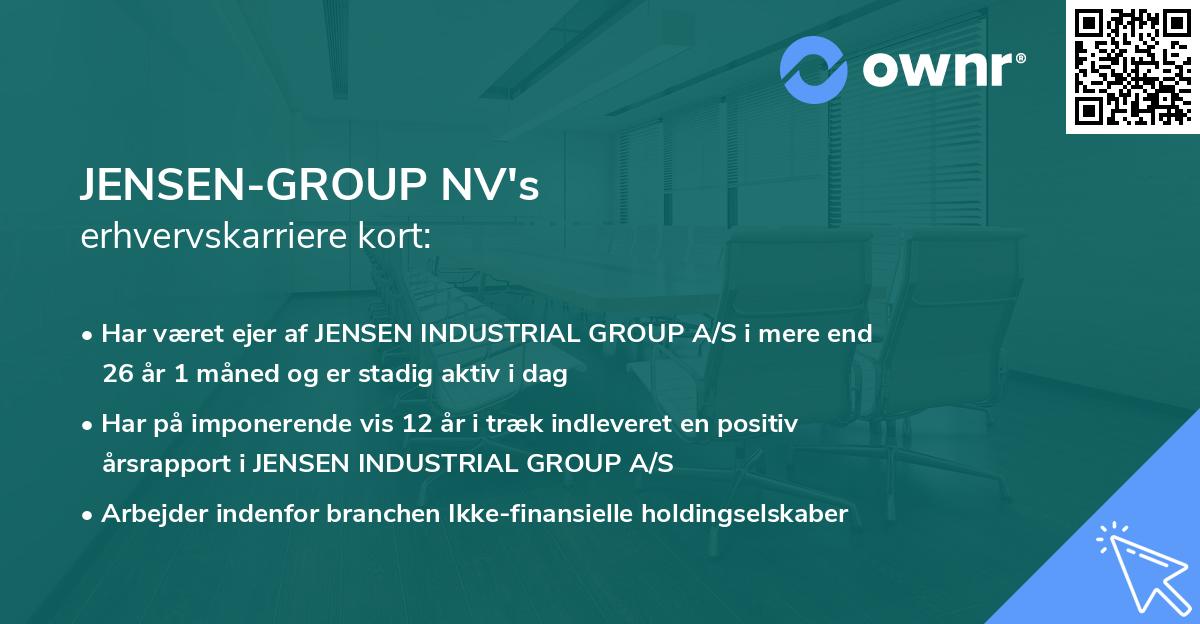 JENSEN-GROUP NV's erhvervskarriere kort
