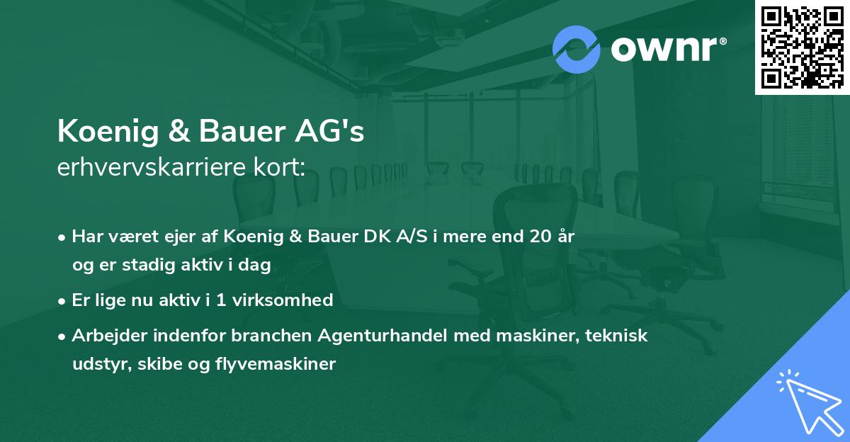Koenig & Bauer AG's erhvervskarriere kort