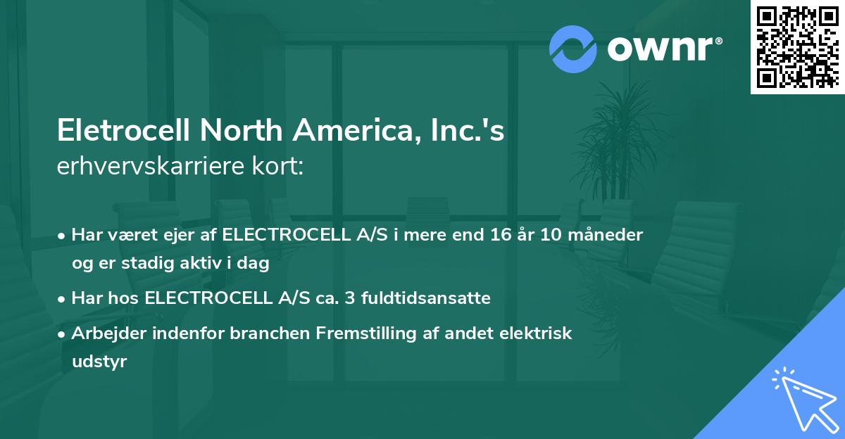 Eletrocell North America, Inc.'s erhvervskarriere kort
