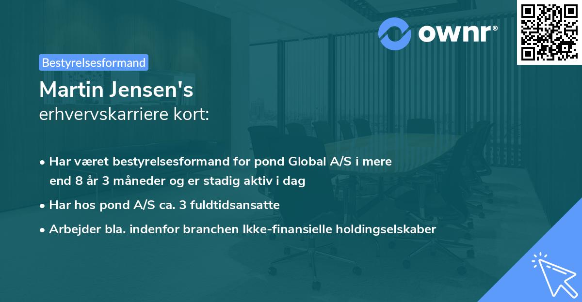 Martin Jensen's erhvervskarriere kort