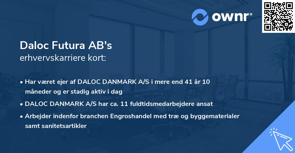 Daloc Futura AB's erhvervskarriere kort