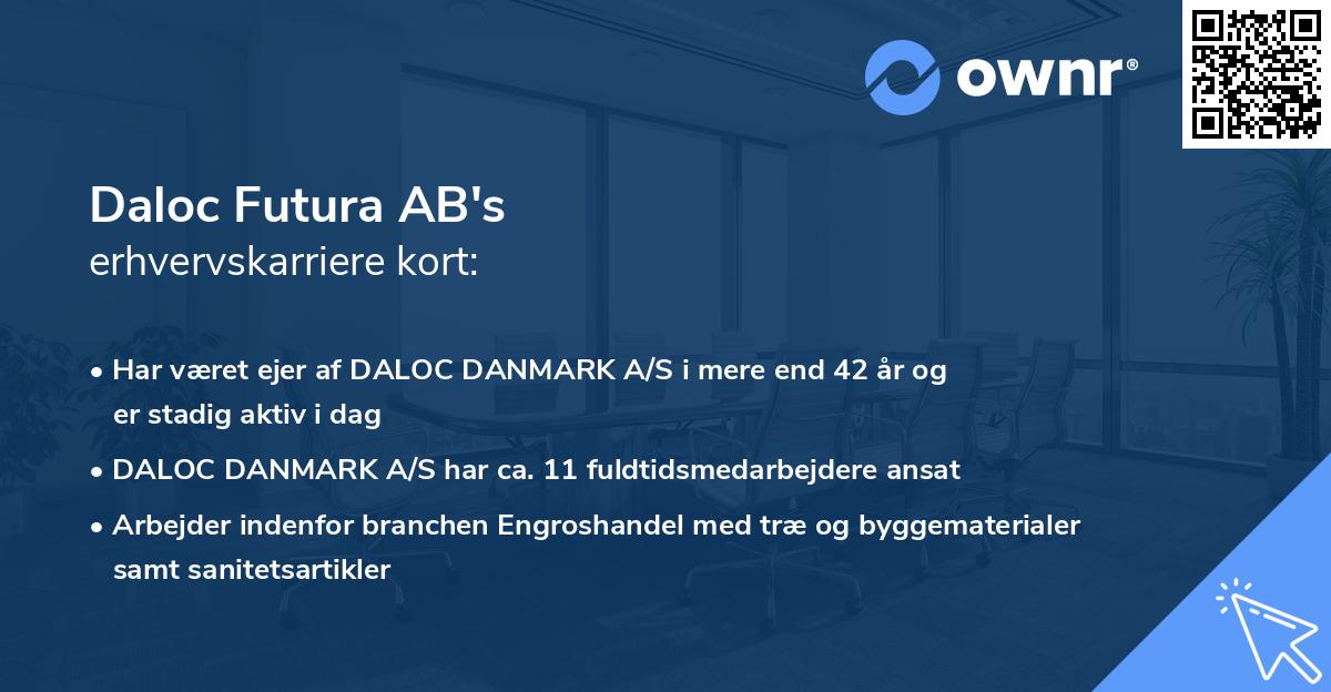 Daloc Futura AB's erhvervskarriere kort