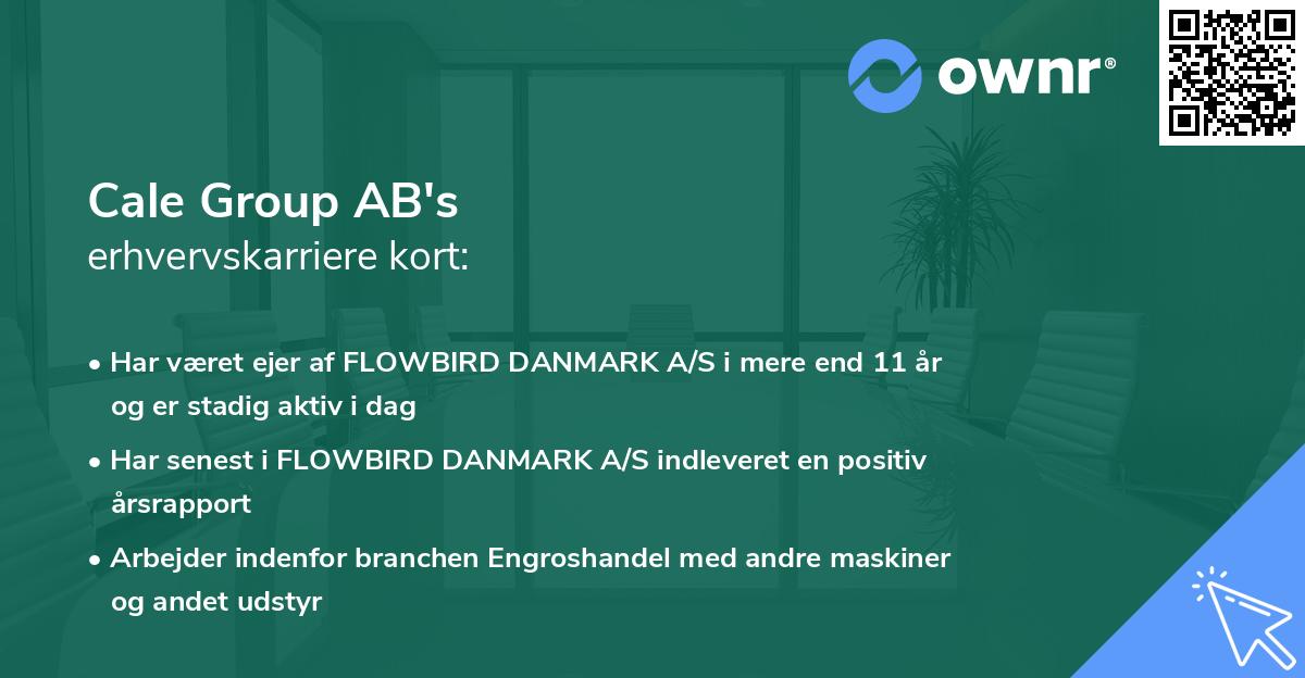 Cale Group AB's erhvervskarriere kort