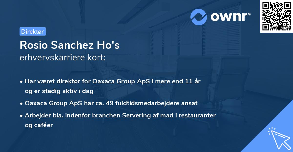 Rosio Sanchez Ho's erhvervskarriere kort