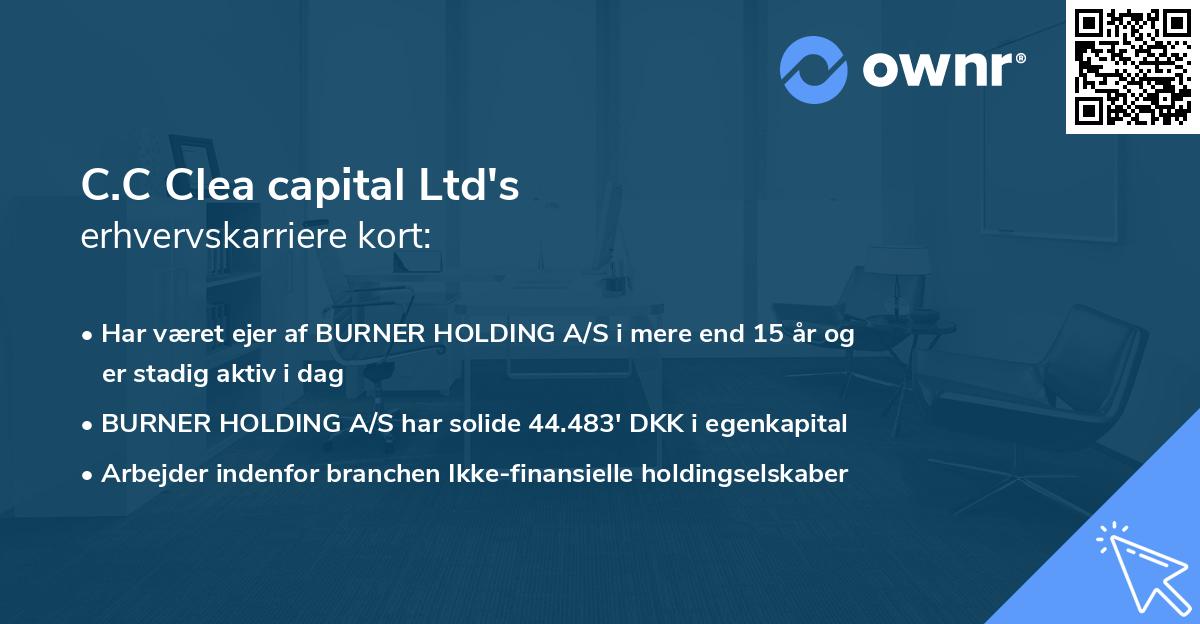 C.C Clea capital Ltd's erhvervskarriere kort