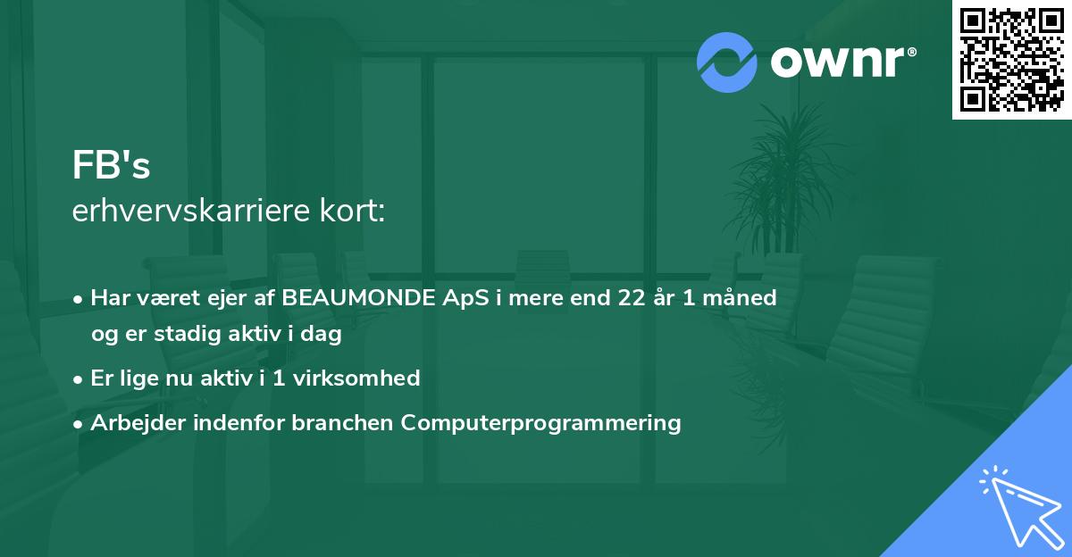 FB's erhvervskarriere kort