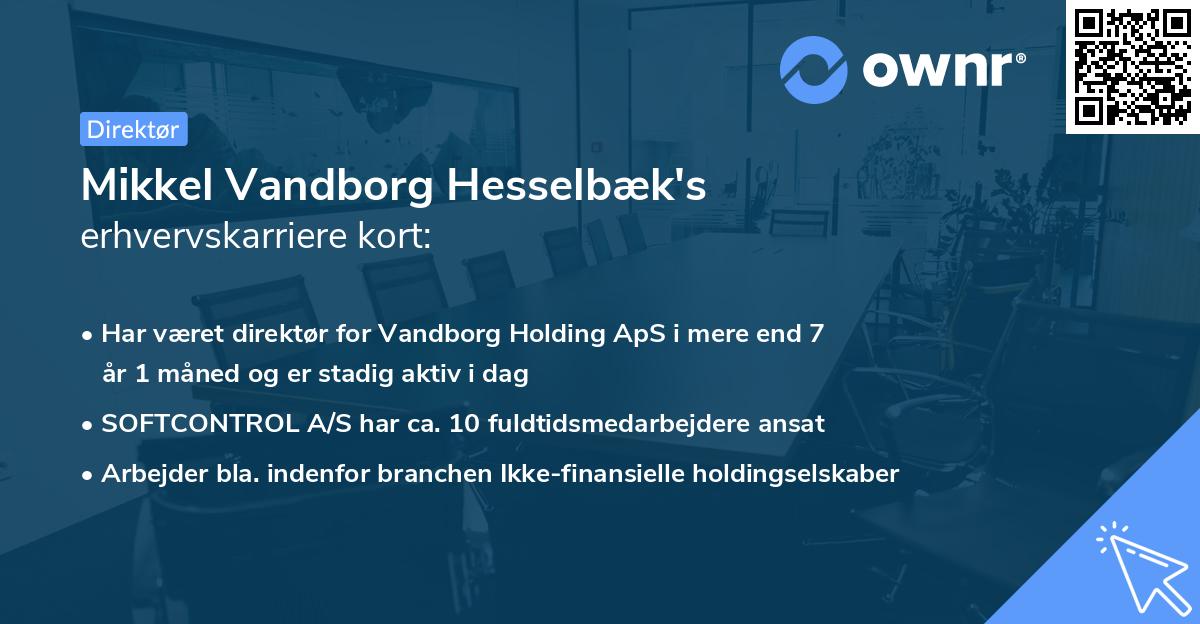 Mikkel Vandborg Hesselbæk's erhvervskarriere kort