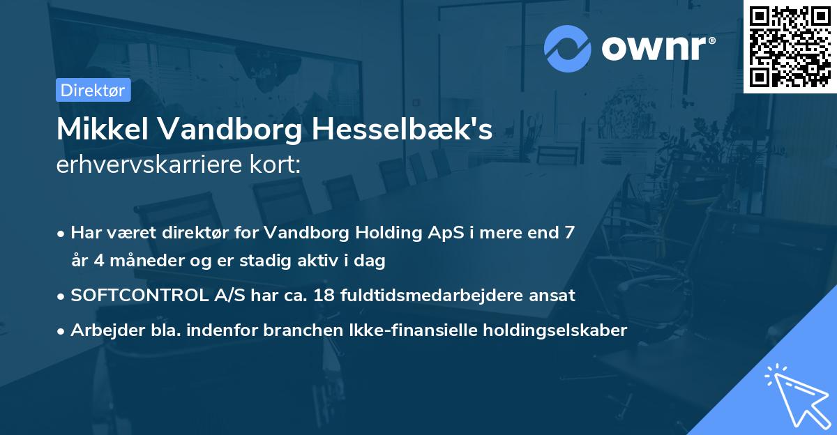 Mikkel Vandborg Hesselbæk's erhvervskarriere kort