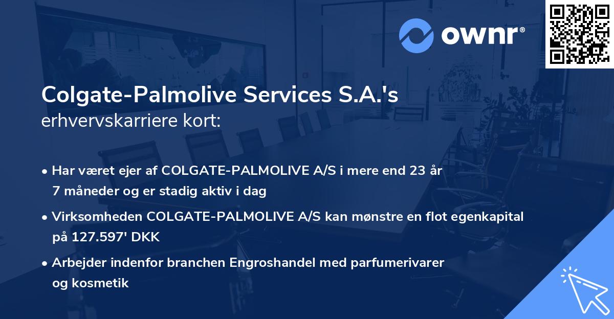 Colgate-Palmolive Services S.A.'s erhvervskarriere kort