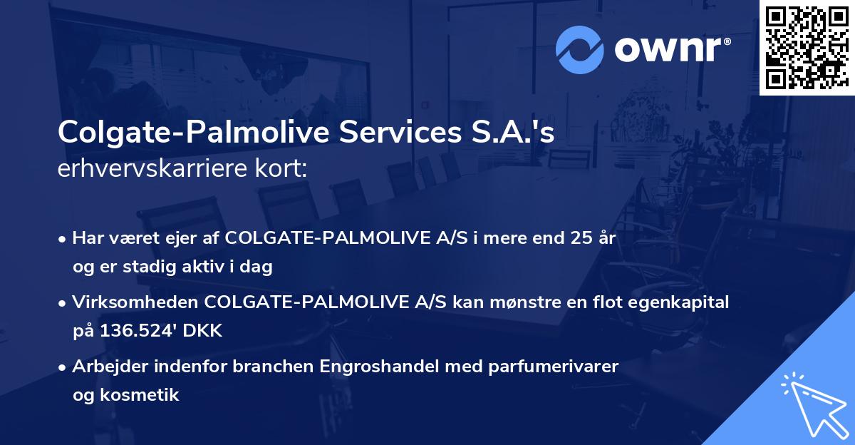 Colgate-Palmolive Services S.A.'s erhvervskarriere kort