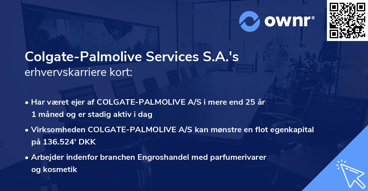 Colgate-Palmolive Services S.A.'s erhvervskarriere kort