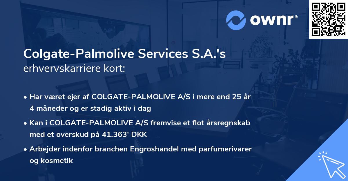 Colgate-Palmolive Services S.A.'s erhvervskarriere kort