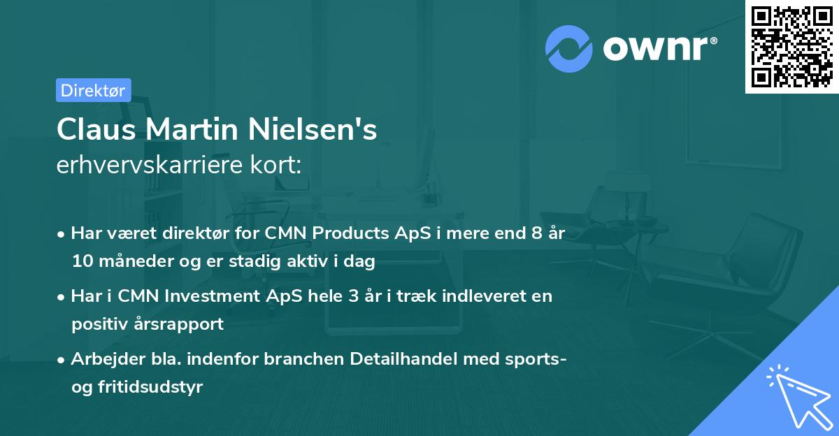 Claus Martin Nielsen's erhvervskarriere kort