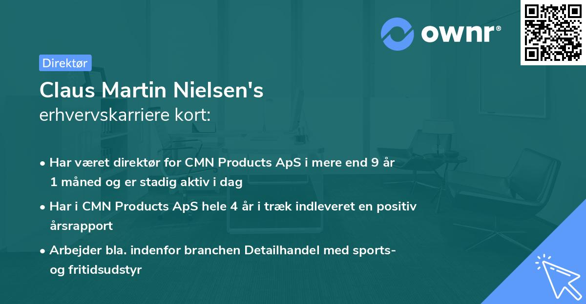Claus Martin Nielsen's erhvervskarriere kort
