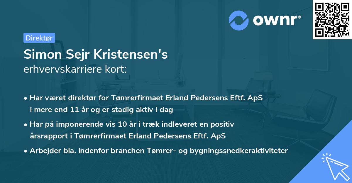 Simon Sejr Kristensen's erhvervskarriere kort