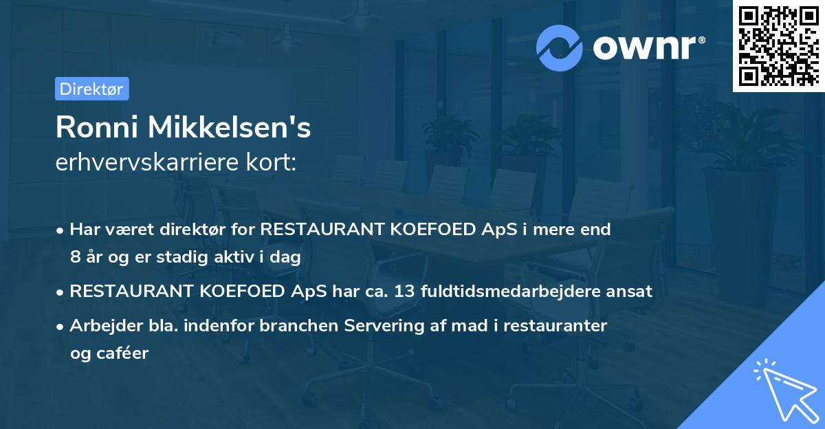 Ronni Mikkelsen's erhvervskarriere kort