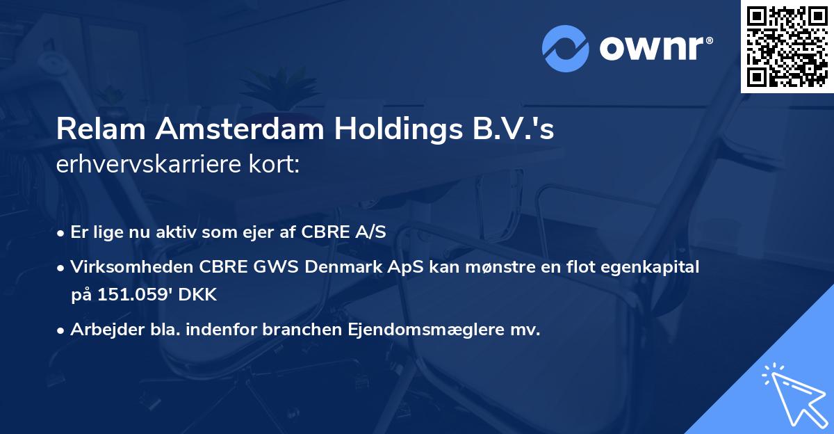 Relam Amsterdam Holdings B.V.'s erhvervskarriere kort