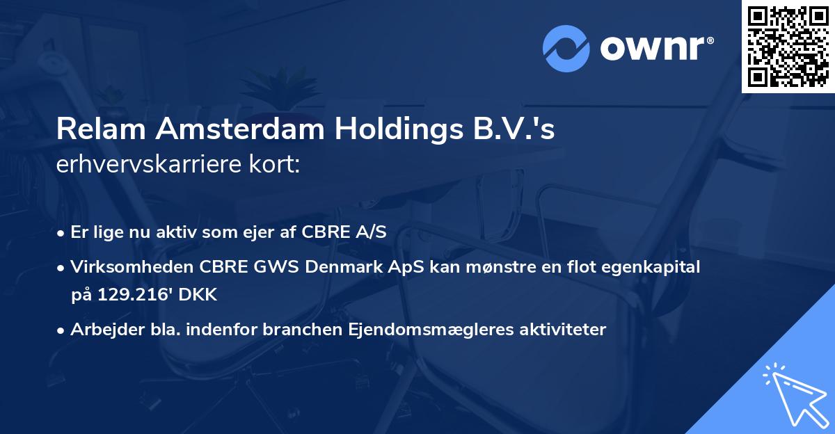 Relam Amsterdam Holdings B.V.'s erhvervskarriere kort