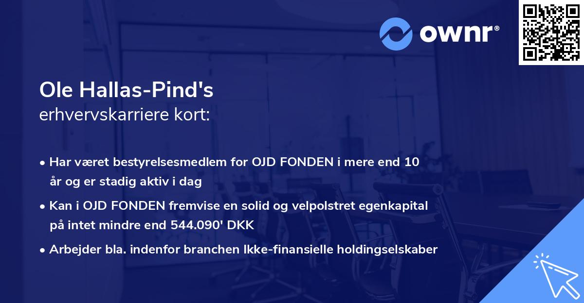 Ole Hallas-Pind's erhvervskarriere kort