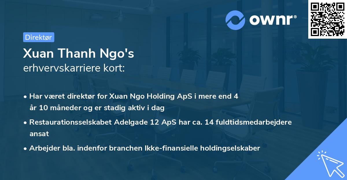 Xuan Thanh Ngo's erhvervskarriere kort