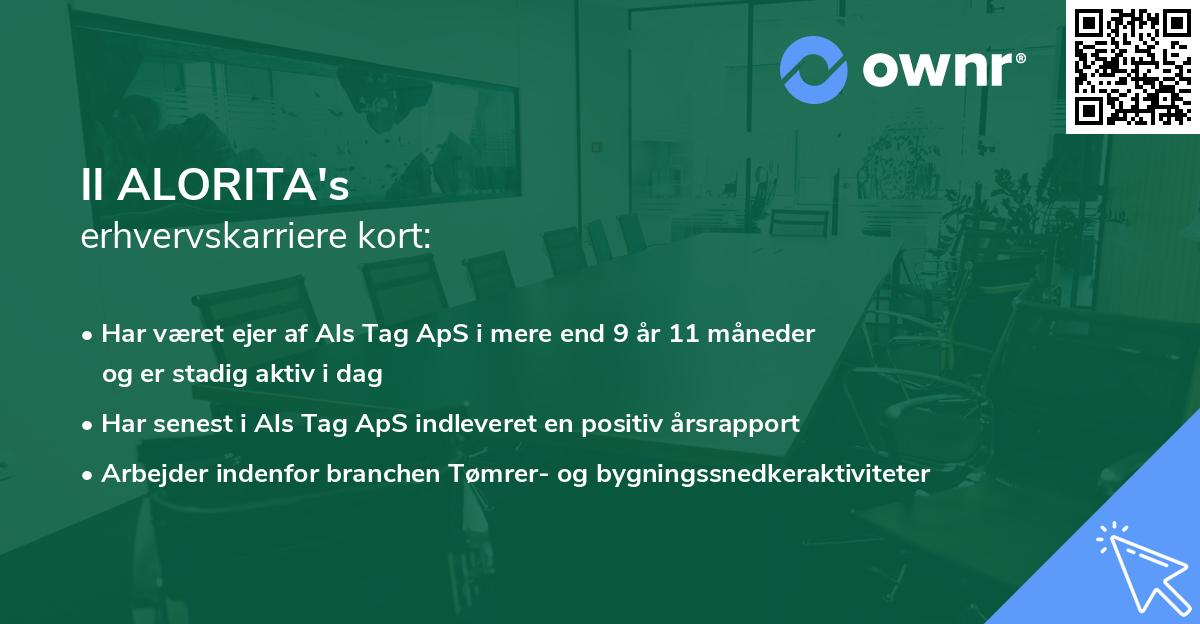 II ALORITA's erhvervskarriere kort