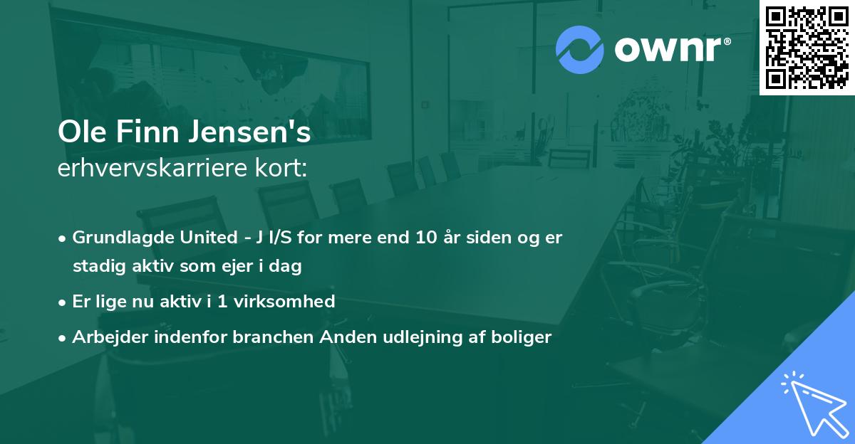 Ole Finn Jensen's erhvervskarriere kort