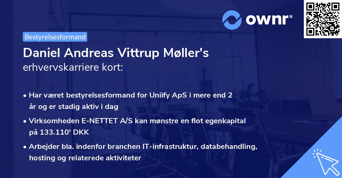 Daniel Andreas Vittrup Møller's erhvervskarriere kort