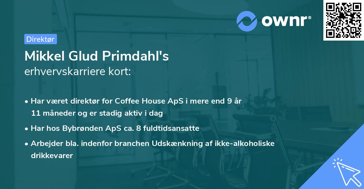 Mikkel Glud Primdahl's erhvervskarriere kort