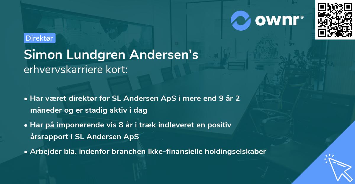 Simon Lundgren Andersen's erhvervskarriere kort