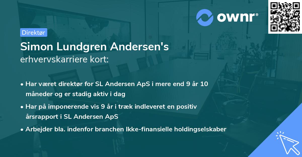 Simon Lundgren Andersen's erhvervskarriere kort