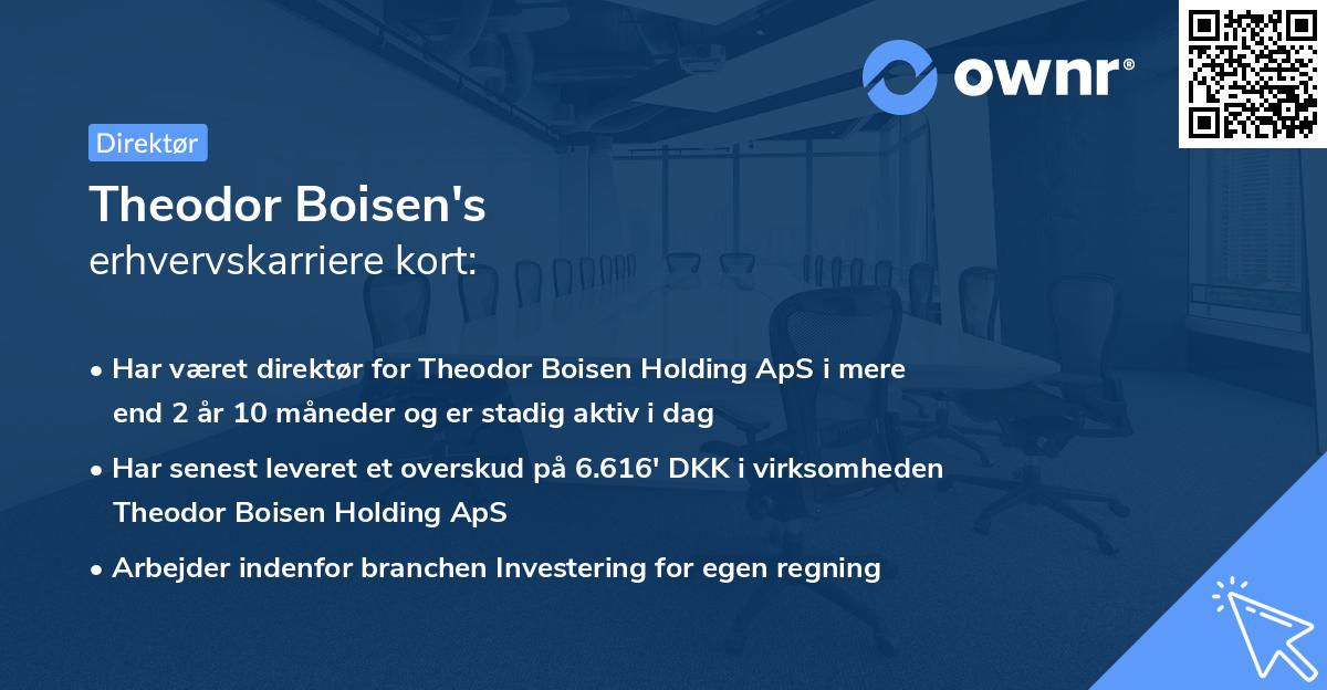 Theodor Boisen's erhvervskarriere kort