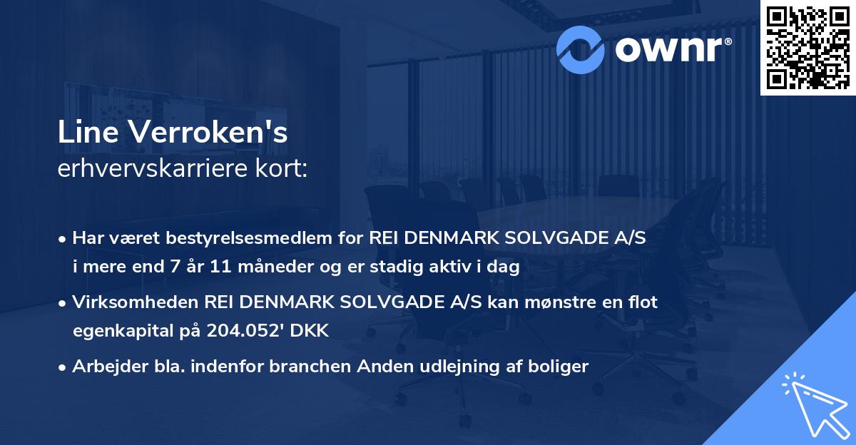 Line Verroken's erhvervskarriere kort