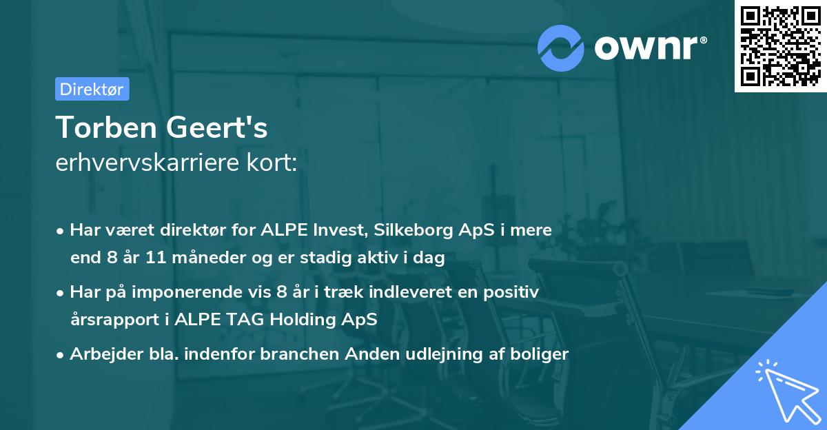 Torben Geert's erhvervskarriere kort