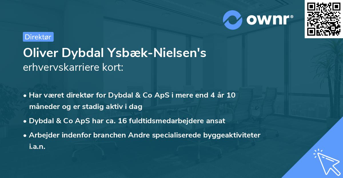 Oliver Dybdal Ysbæk-Nielsen's erhvervskarriere kort