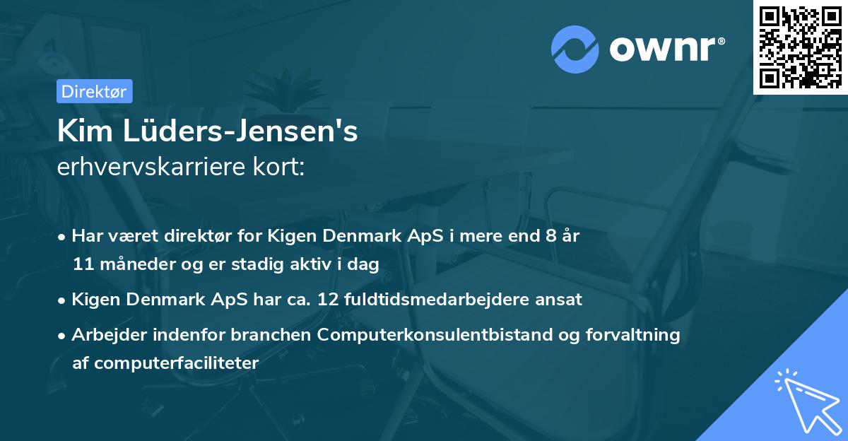 Kim Lüders-Jensen's erhvervskarriere kort