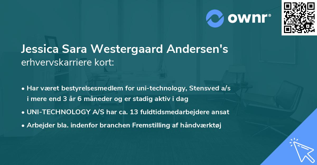 Jessica Sara Westergaard Andersen's erhvervskarriere kort
