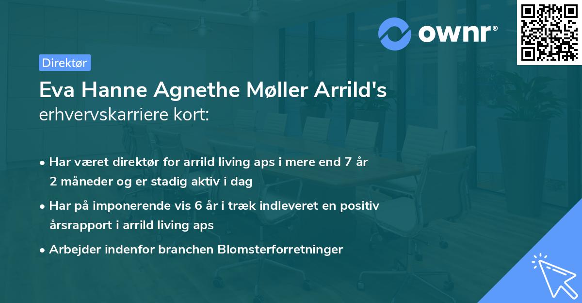 Eva Hanne Agnethe Møller Arrild's erhvervskarriere kort