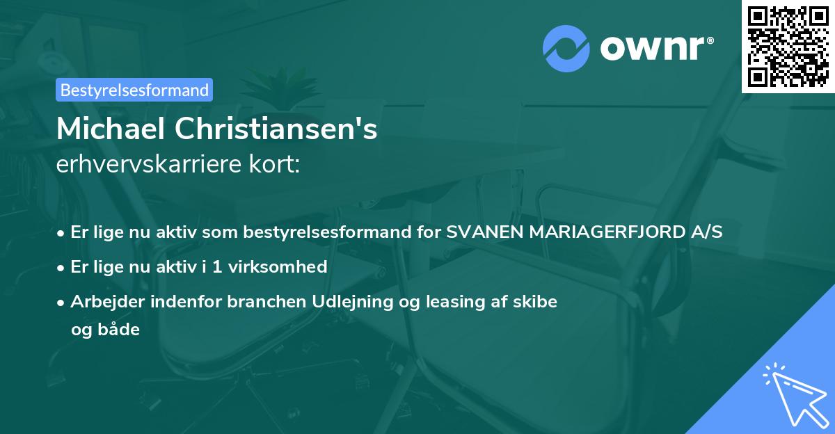 Michael Christiansen's erhvervskarriere kort