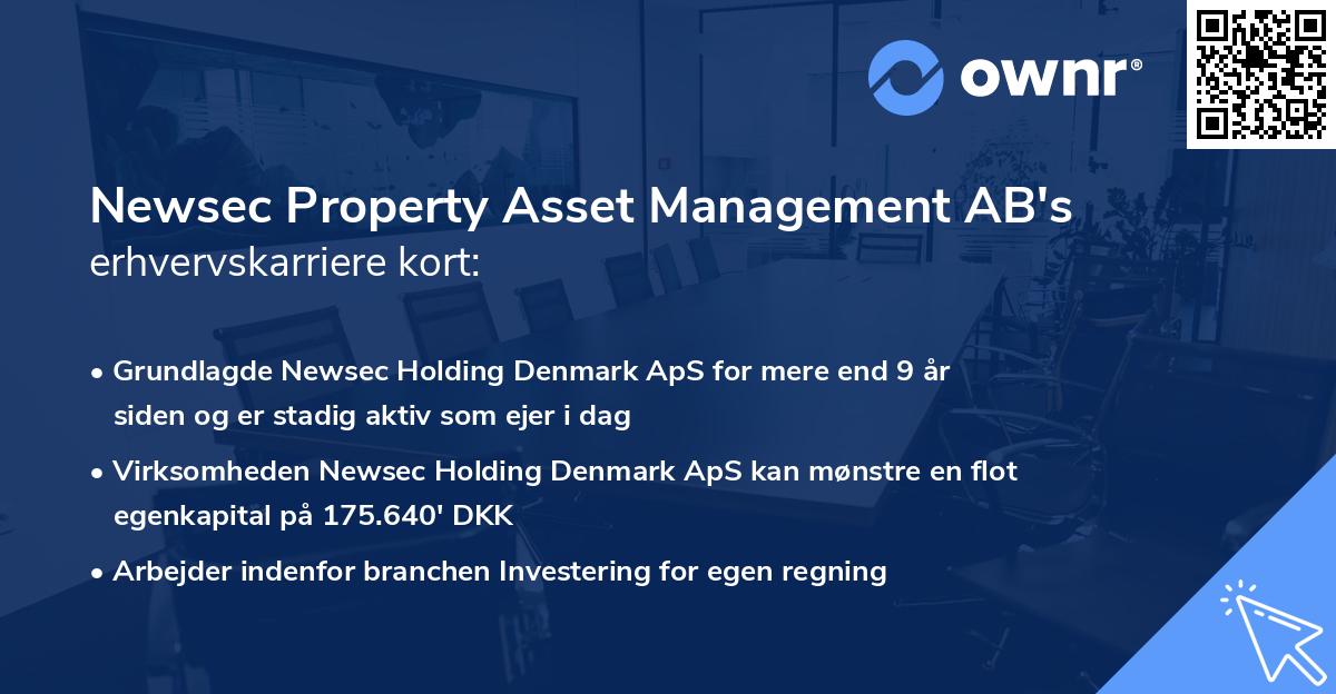 Newsec Property Asset Management AB's erhvervskarriere kort