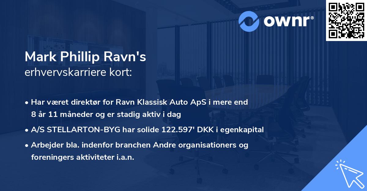 Mark Phillip Ravn's erhvervskarriere kort