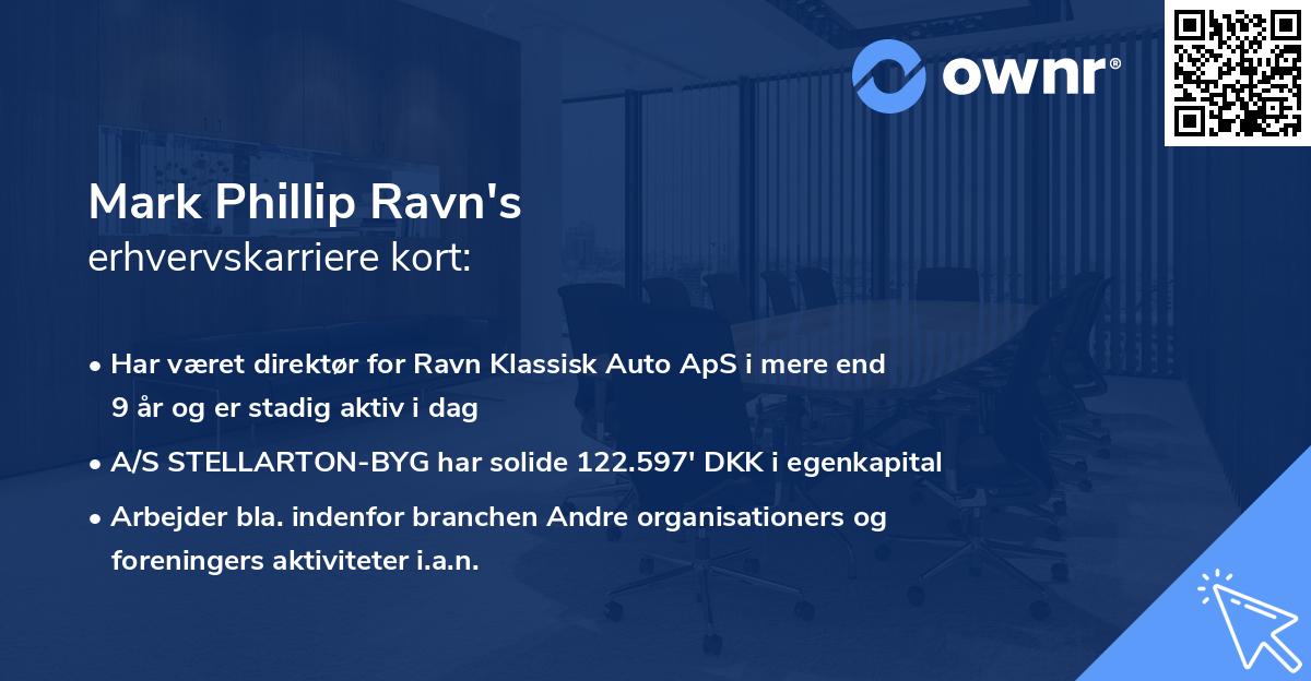 Mark Phillip Ravn's erhvervskarriere kort