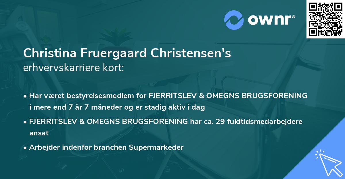 Christina Fruergaard Christensen's erhvervskarriere kort