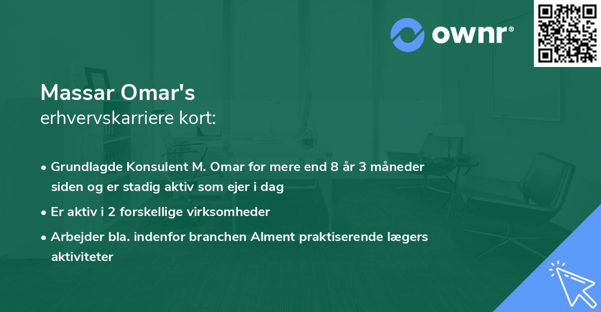Massar Omar's erhvervskarriere kort