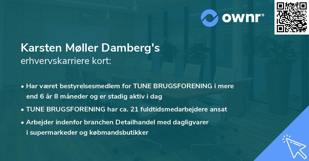 Karsten Møller Damberg's erhvervskarriere kort